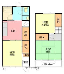 ハイツ群芳園【1階】の間取り