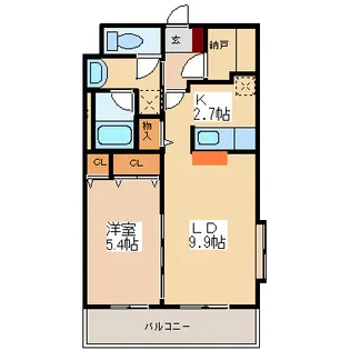 グランジュテ・ヤマカ【202号室】の間取り