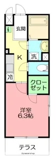 カレッジヒルズ【1階】の間取り