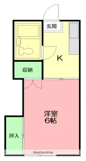 鶴巻フラット【1階】の間取り