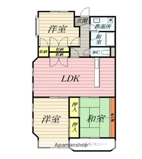 コーポ山室【2階】の間取り