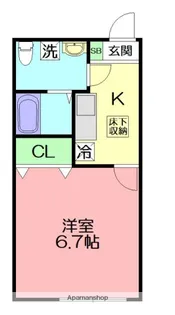メルシーメゾン【1階】の間取り