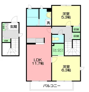 若宮ハイツ坂下【2階】の間取り