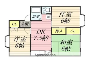 ホワイトテラス【2階】の間取り