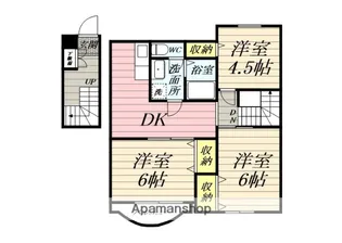 プリムローズA【2階】の間取り