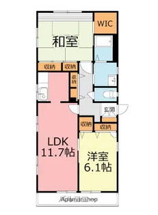 パラディウス新町G−1【2階】の間取り