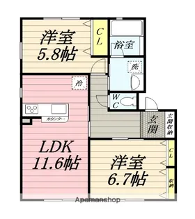 エスポワール湘南【2階】の間取り