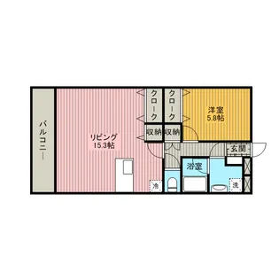 ベルフルール【101号室】の間取り