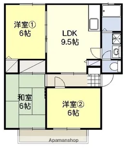 ビレッジグリーンリバーD【2階】の間取り