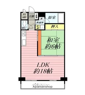 シーサイドパレス平塚【3階】の間取り