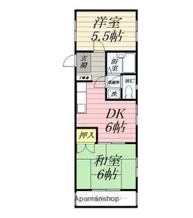 リンフローレ鵠沼【2階】の間取り