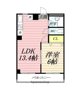 コーポ旭【1階】の間取り