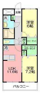 クラリス【201号室】の間取り