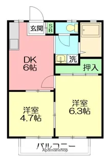 テディハイツ【2階】の間取り