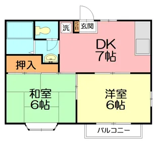 プリティ・シャトル【2階】の間取り