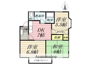 ソレイユ湘南B【201号室】の間取り