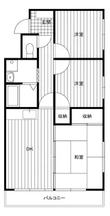 パークコンドミニアム【2階】の間取り