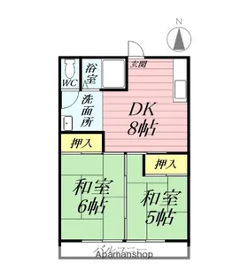富士美コーポ【2階】の間取り