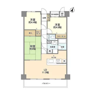 ダイアパレス湘南台Ⅲ【3階】の間取り