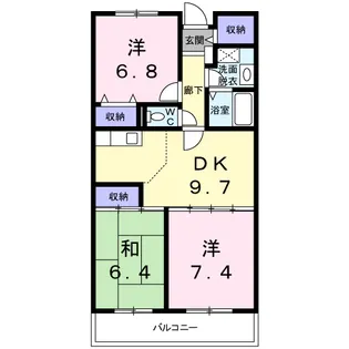 プラムハウス【2階】の間取り