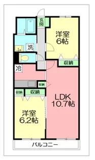 コンフォールいずみ中央【2階】の間取り