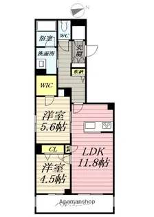 コートブランシュ湘南鵠沼【3階】の間取り