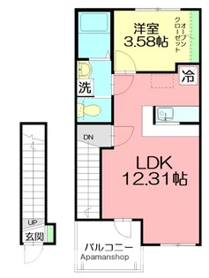 サン・サンスプリング【2階】の間取り