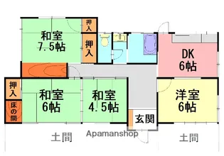 神奈川県平塚市中原2丁目【一戸建】の間取り