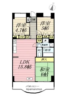 ファミリオ【5階】の間取り