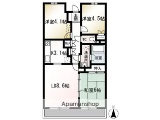 ハイツ座間【3階】の間取り