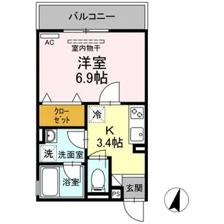 アイウェル湘南台【2階】の間取り