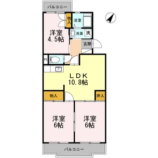 コンフォート鵠沼Ⅰ【1階】の間取り