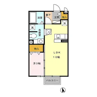 メゾン ド コンフォール【1階】の間取り