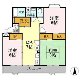 エスポワールいずみ【1階】の間取り