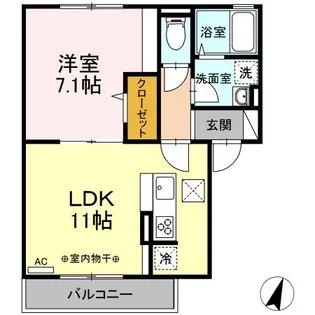 プランドールAI【1階】の間取り