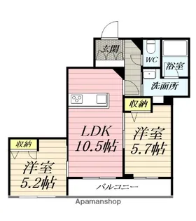 オーガル【2階】の間取り