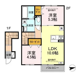 ホワイト キャッスル【2階】の間取り