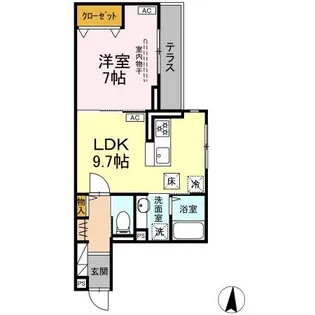 クレーア中央林間【1階】の間取り