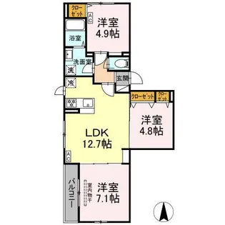 STELLA MARIS 東海岸【3階】の間取り