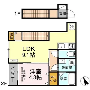 ブルームマーレ【2階】の間取り