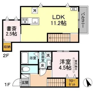 ブルームマーレ【1階】の間取り