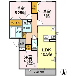 コートミカエルB【2階】の間取り