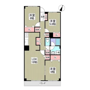 モンメール大磯【3階】の間取り