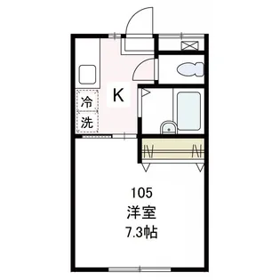 グレース海岸【105号室号室】の間取り