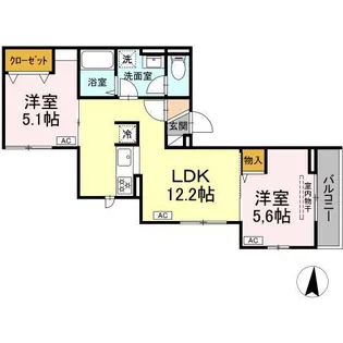 シャルム十間坂【3階】の間取り
