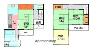 神奈川県鎌倉市七里ガ浜1丁目【一戸建】の間取り