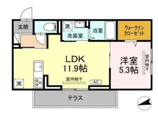 アンソレイユ宮ノ上【1階】の間取り