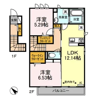 RESIDENCE YUNA【2階】の間取り