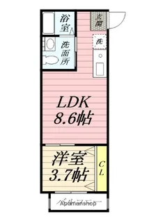 ひなたと春風のラテ【2階】の間取り