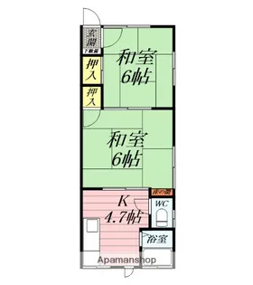 鈴木荘【1F号室】の間取り